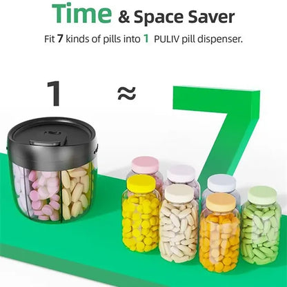 Multi Compartment Travel Portable Pill Dispenser