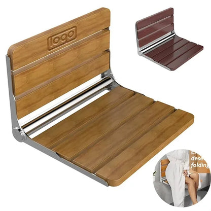 Custom Wall-Mounted Folding Wooden Chair