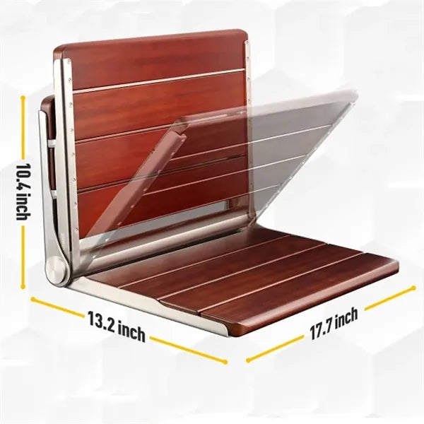 Custom Wall-Mounted Folding Wooden Chair