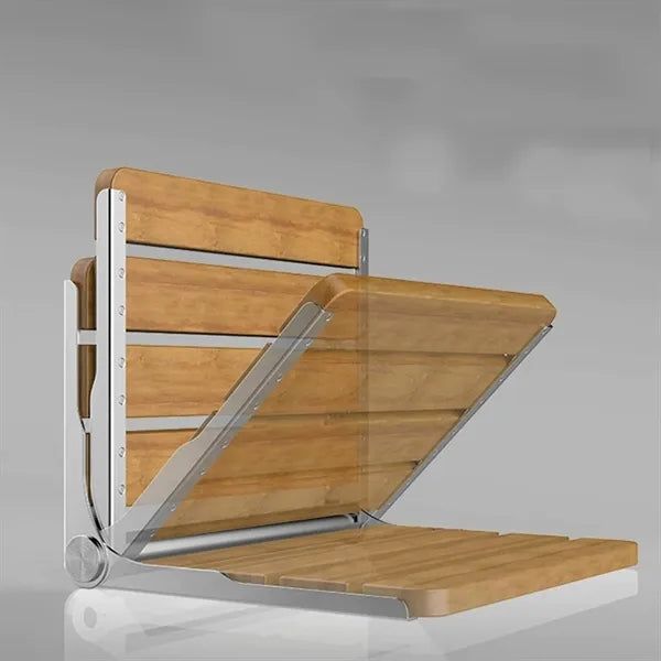 Custom Wall-Mounted Folding Wooden Chair