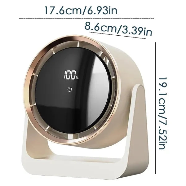 Mini Desktop Rechargeable Fan W/ Night Lights