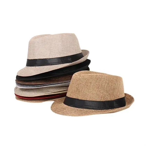 Vintage Short Brim Hemp Hat