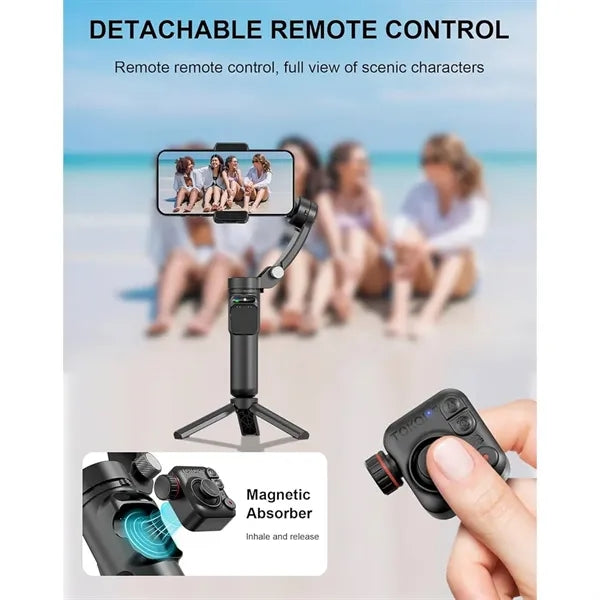 Phone Gimbal Stabilizer for Video Recording w/ Fill Light