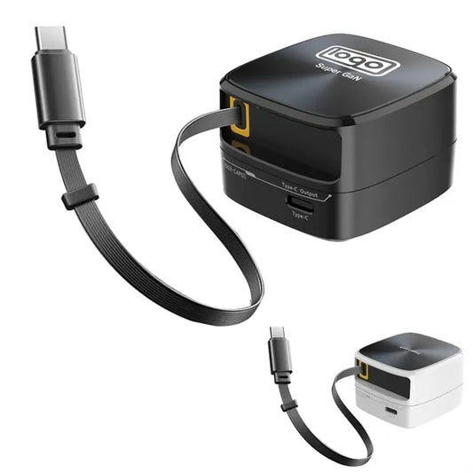 Travel Charger w/ Retractable Type C Cable