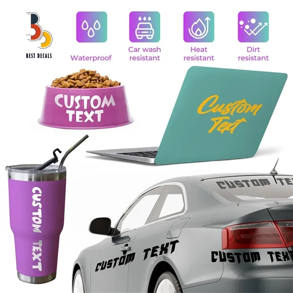 Custom Car Window Decals - Waterproof & Transparent