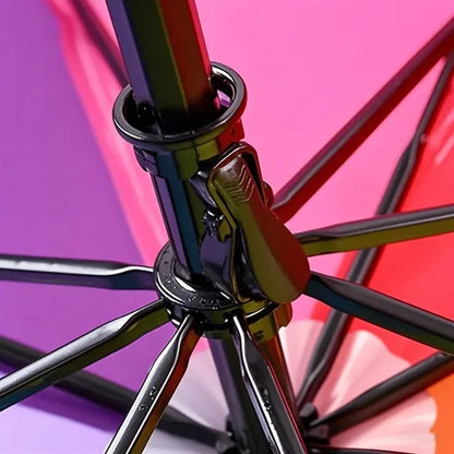 Portable Rainbow Folding Umbrella Compact Durable Travel