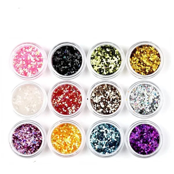 Nail Glitter Sequins Color Gradient DIY Powder