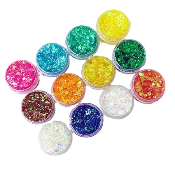 Nail Glitter Sequins Color Gradient DIY Powder