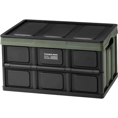 Foldable Plastic Storage Box, Car Trunk & Outdoor Organizer