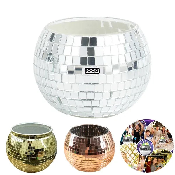 Large Mirror Ice Bucket, Laser Champagne Chiller
