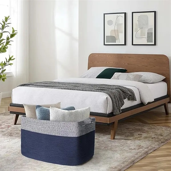 Foldable Cotton Rope Storage Basket