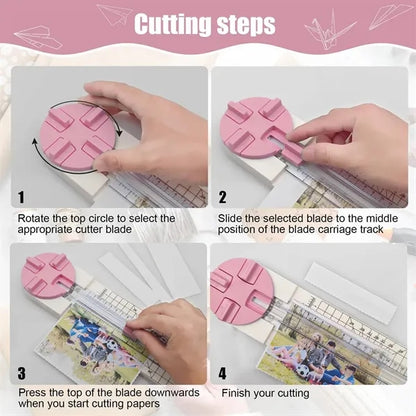 4 Styles Craft Paper Cutter w/ Measuring Function