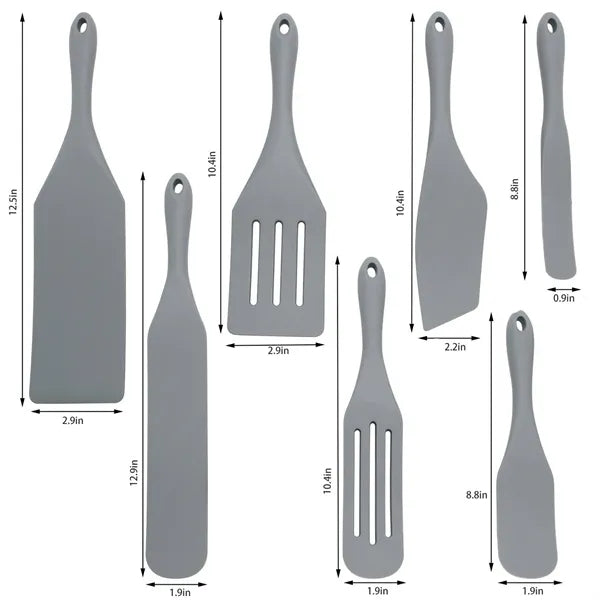 8PCS Heat Resistant Silicone Kitchen Cooking Utensils