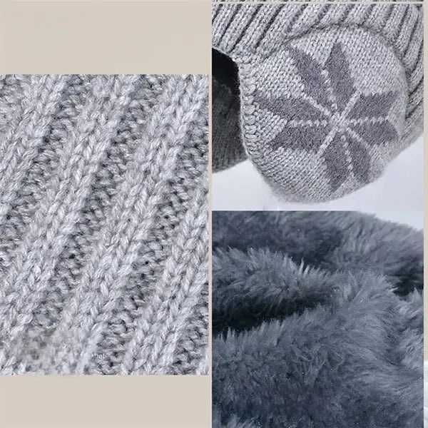 Knit Beanie and Fleece Scarf Set for Kids