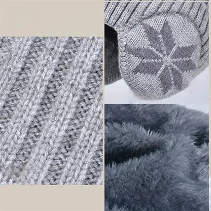Knit Beanie and Fleece Scarf Set for Kids