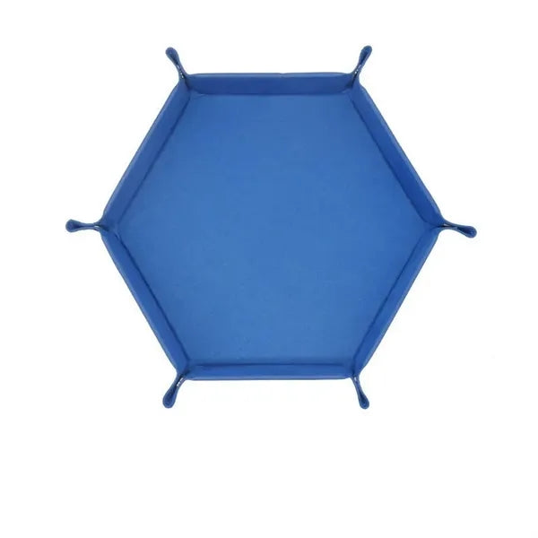 Hexagon PU Leather Dice Tray for Tabletop Gaming