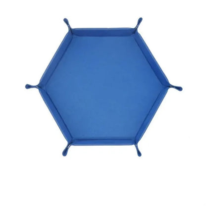 Hexagon PU Leather Dice Tray for Tabletop Gaming