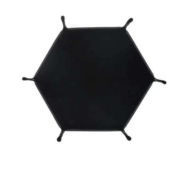 Hexagon PU Leather Dice Tray for Tabletop Gaming