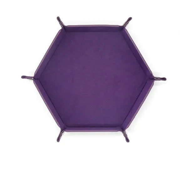 Hexagon PU Leather Dice Tray for Tabletop Gaming
