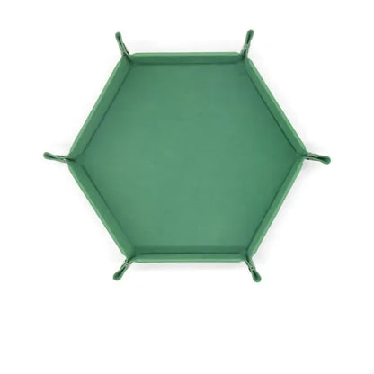 Hexagon PU Leather Dice Tray for Tabletop Gaming