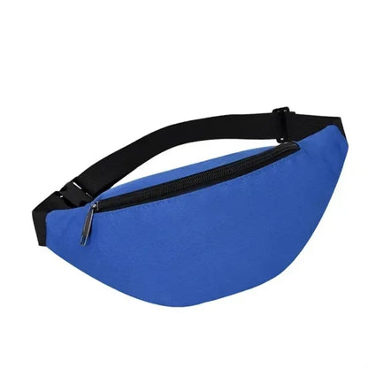 Solid Color Sports Waist Bag for Outdoor Travel Fitness