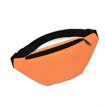 Solid Color Sports Waist Bag for Outdoor Travel Fitness