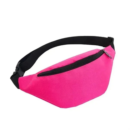 Solid Color Sports Waist Bag for Outdoor Travel Fitness