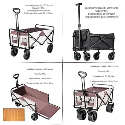 Folding Wagon Cart for Camping and Outdoor