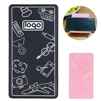 Foldable Adjustable Leather Phone Holder for Home & Travel