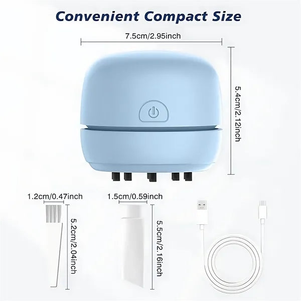 Mini Wireless Desktop Vacuum Cleaner - Portable & Silent