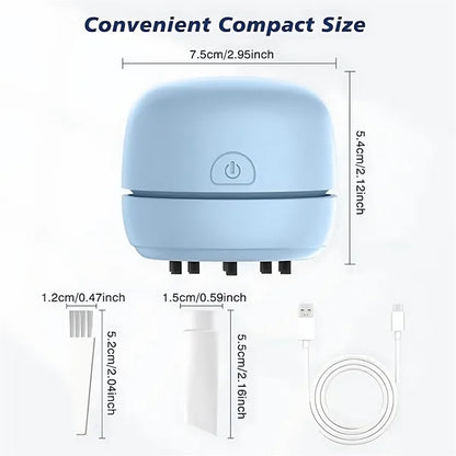 Mini Wireless Desktop Vacuum Cleaner - Portable & Silent