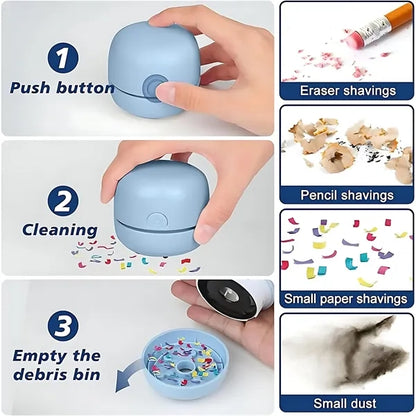 Mini Wireless Desktop Vacuum Cleaner - Portable & Silent