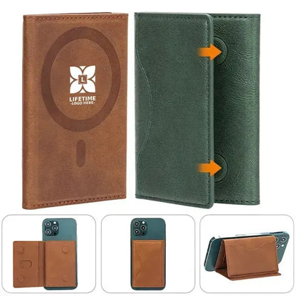 3-Fold Magnetic Phone Wallet Stand