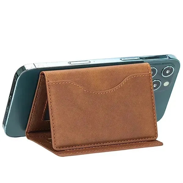 3-Fold Magnetic Phone Wallet Stand