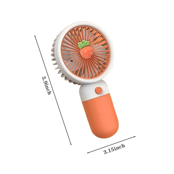 Mini portable handheld usb charging fruit electric fan