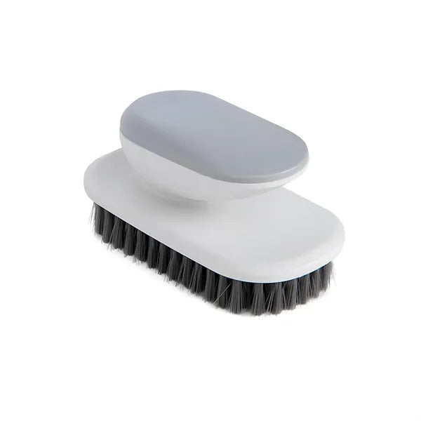 Multi-functional soft-bristled laundry brush w/ handle
