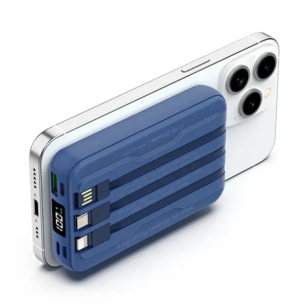 20000mah Wireless Charging Power Bank W/ Cable