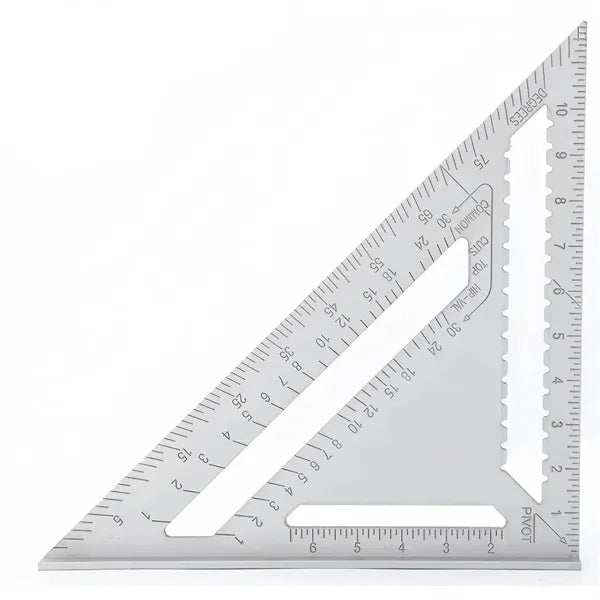 7 Inch Aluminum Triangle Ruler-Metric & Imperial Scale