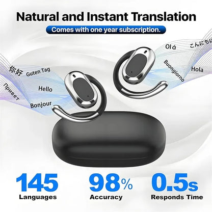 Bluetooth Earbuds - Real-Time Translation & Noise-Canceling
