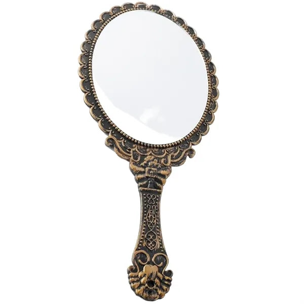 Vintage Oval Handheld Makeup Mirror