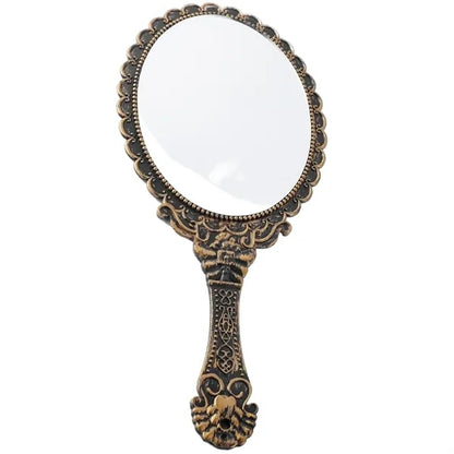 Vintage Oval Handheld Makeup Mirror