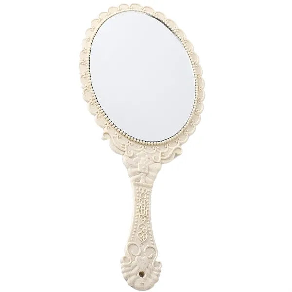 Vintage Oval Handheld Makeup Mirror