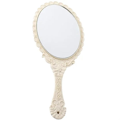 Vintage Oval Handheld Makeup Mirror