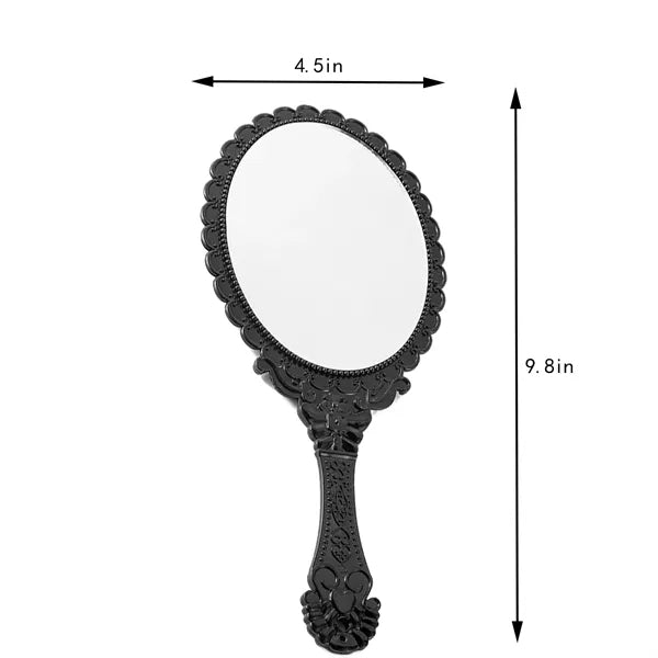 Vintage Oval Handheld Makeup Mirror