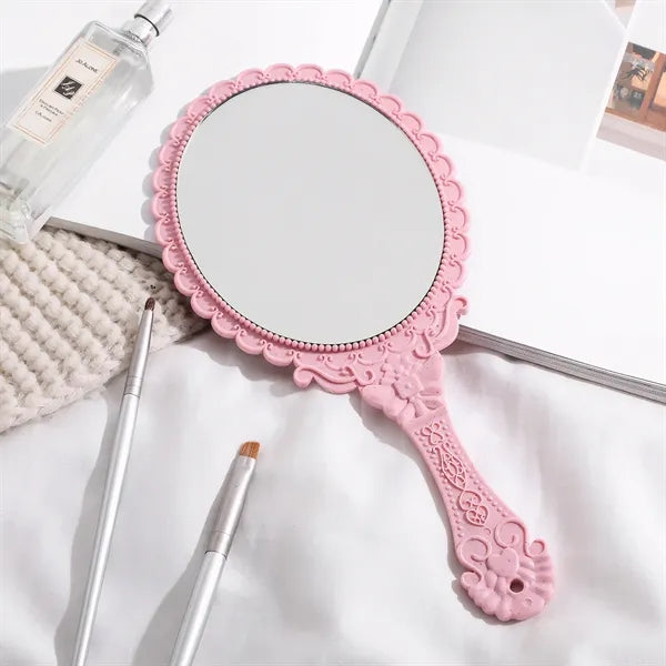 Vintage Oval Handheld Makeup Mirror