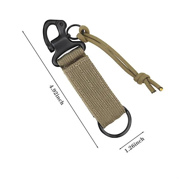 Outdoor Nylon Eagle Beak Hook Keychain with Carabiner