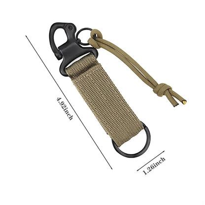 Outdoor Nylon Eagle Beak Hook Keychain with Carabiner