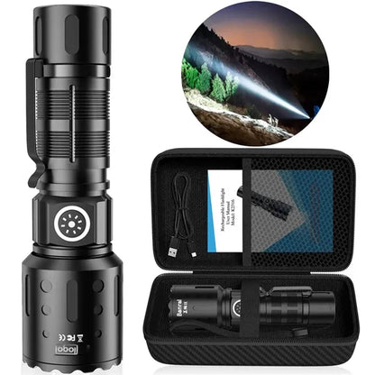 USB-C Rechargeable Flashlight - Waterproof & Zoomable