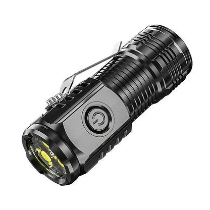 Three-Eyed Rechargeable LED Flashlight - Zoom & Magnetic