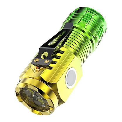 Three-Eyed Rechargeable LED Flashlight - Zoom & Magnetic
